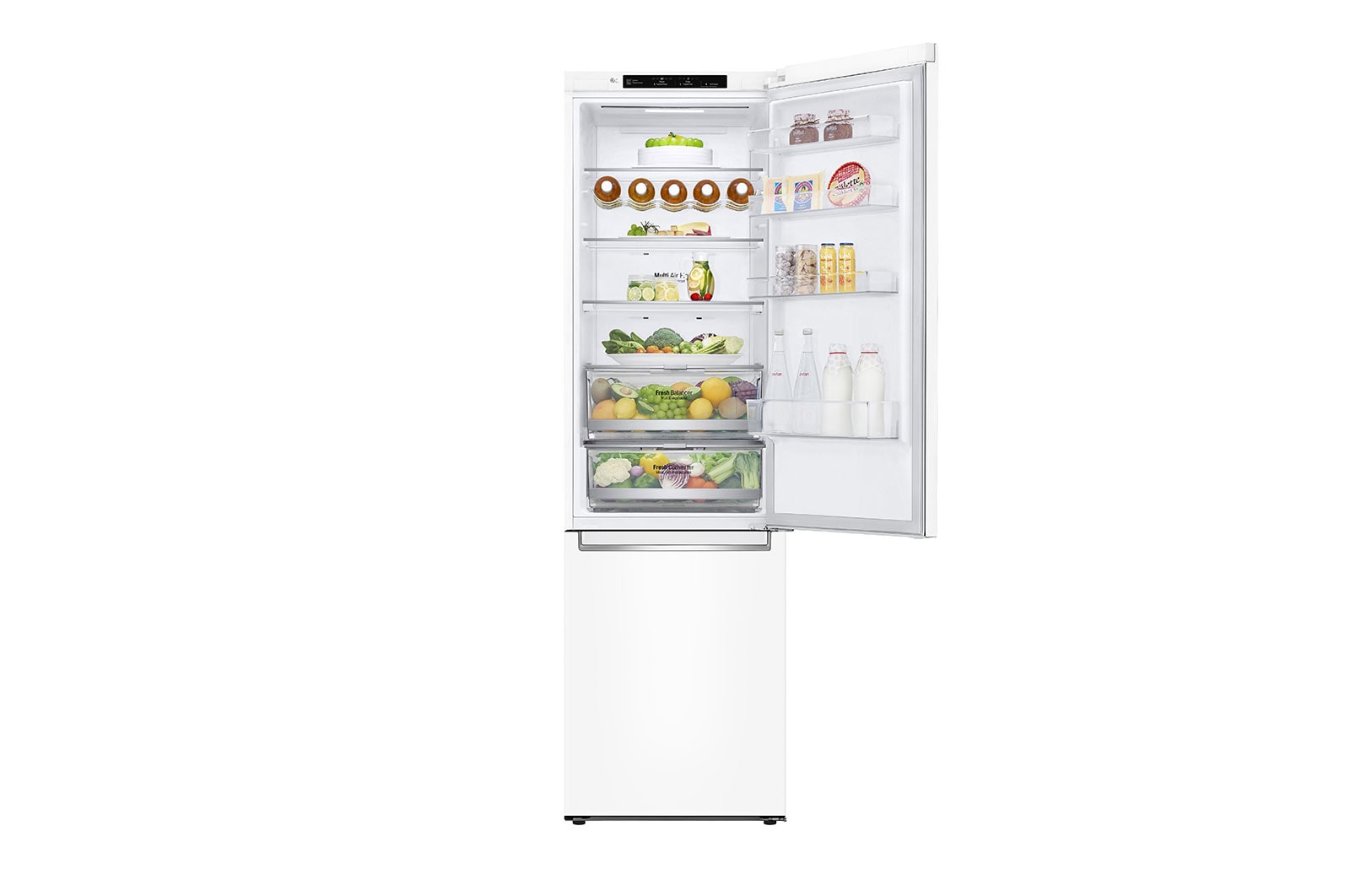 LG 2.03M 384L Kølefryseskab(Hvid) - Energiklasse D, Door Cooling™ , GBB72SWEFN