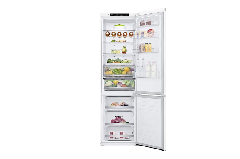 LG 2.03M 384L Kølefryseskab(Hvid) - Energiklasse D, Door Cooling™ , GBB72SWEFN