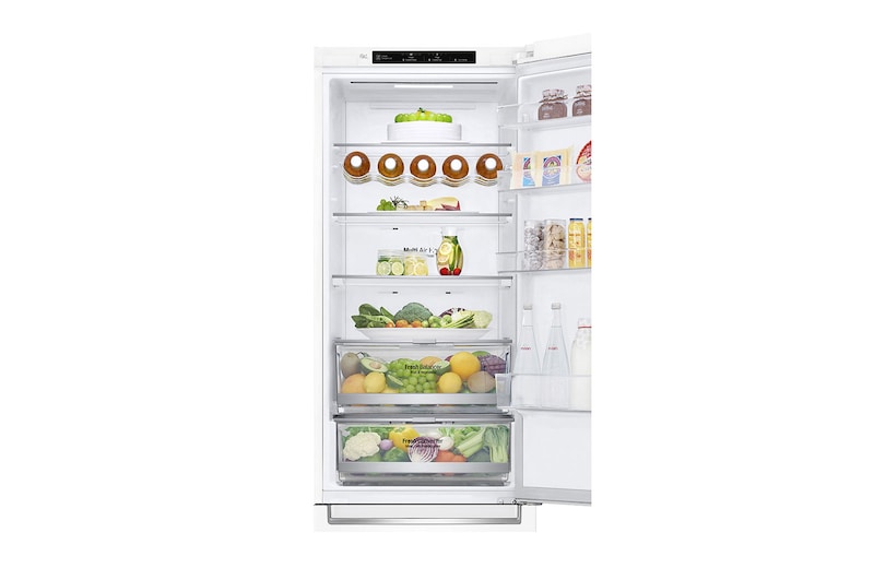 LG 2.03M 384L Kølefryseskab(Hvid) - Energiklasse D, Door Cooling™ , GBB72SWEFN