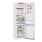 LG 2.03M 384L Kølefryseskab(Hvid) - Energiklasse D, Door Cooling™, GBB72SWEGN