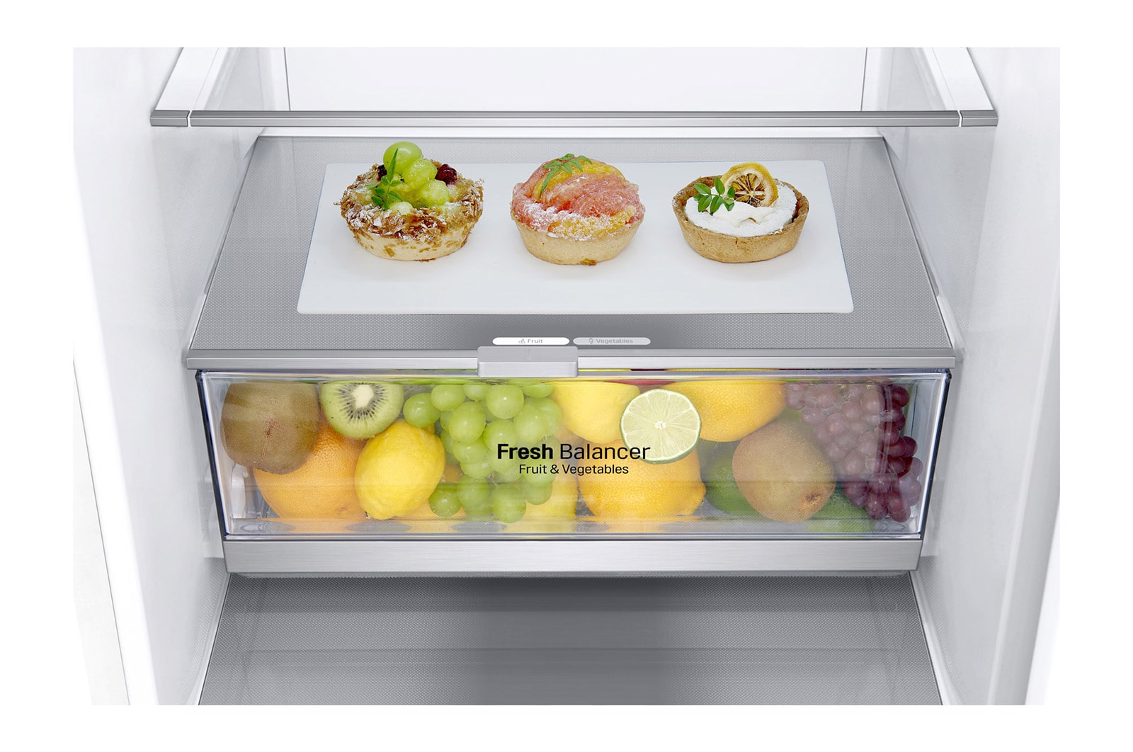 LG 2.03M 384L Kølefryseskab(Hvid) - Energiklasse D, Door Cooling™, GBB72SWEGN