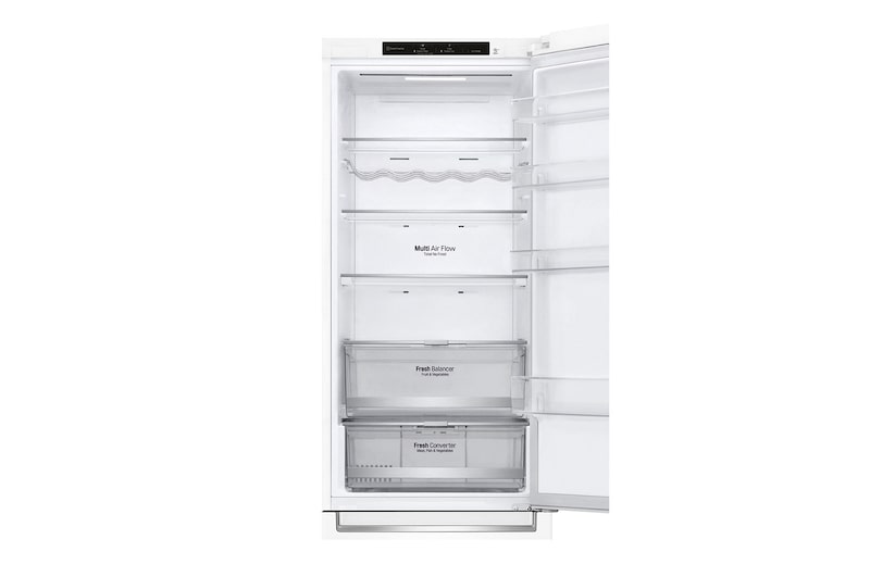 LG 2.03M 384L Kølefryseskab(Hvid) - Energiklasse D, Door Cooling™, GBB72SWEGN