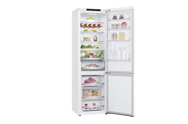 LG 2.03M 384L Kølefryseskab(Hvid) - Energiklasse D, Door Cooling™, GBB72SWEGN