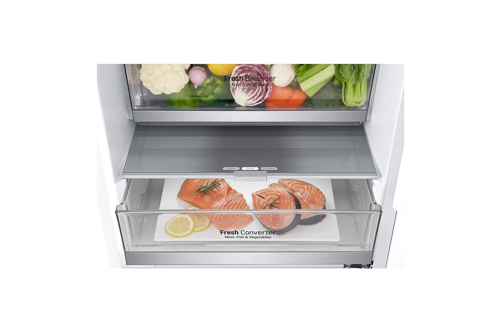 LG 2.03M 384L Kølefryseskab(Hvid) - Energiklasse D, Door Cooling™ og Smart Diagnosis™ med Wi-Fi, GBB72SWUGN