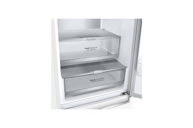 LG 2.03M 384L Kølefryseskab(Hvid) - Energiklasse D, Door Cooling™ og Smart Diagnosis™ med Wi-Fi, GBB72SWUGN