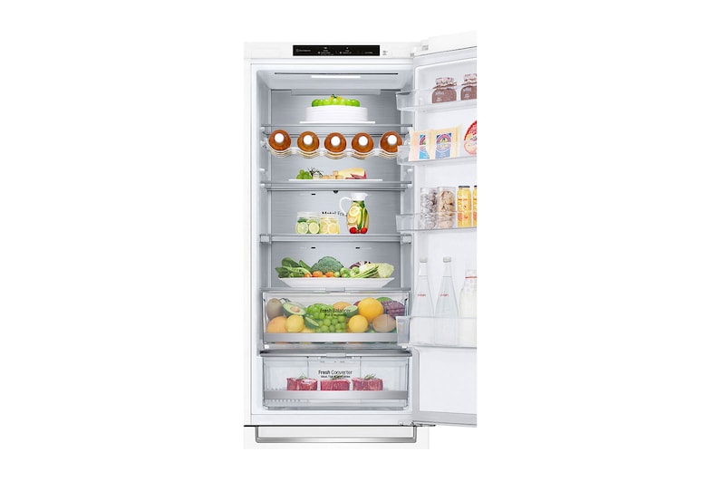 LG 2.03M 384L Kølefryseskab(Hvid) - Energiklasse D, Door Cooling™ , GBB72SWVGN