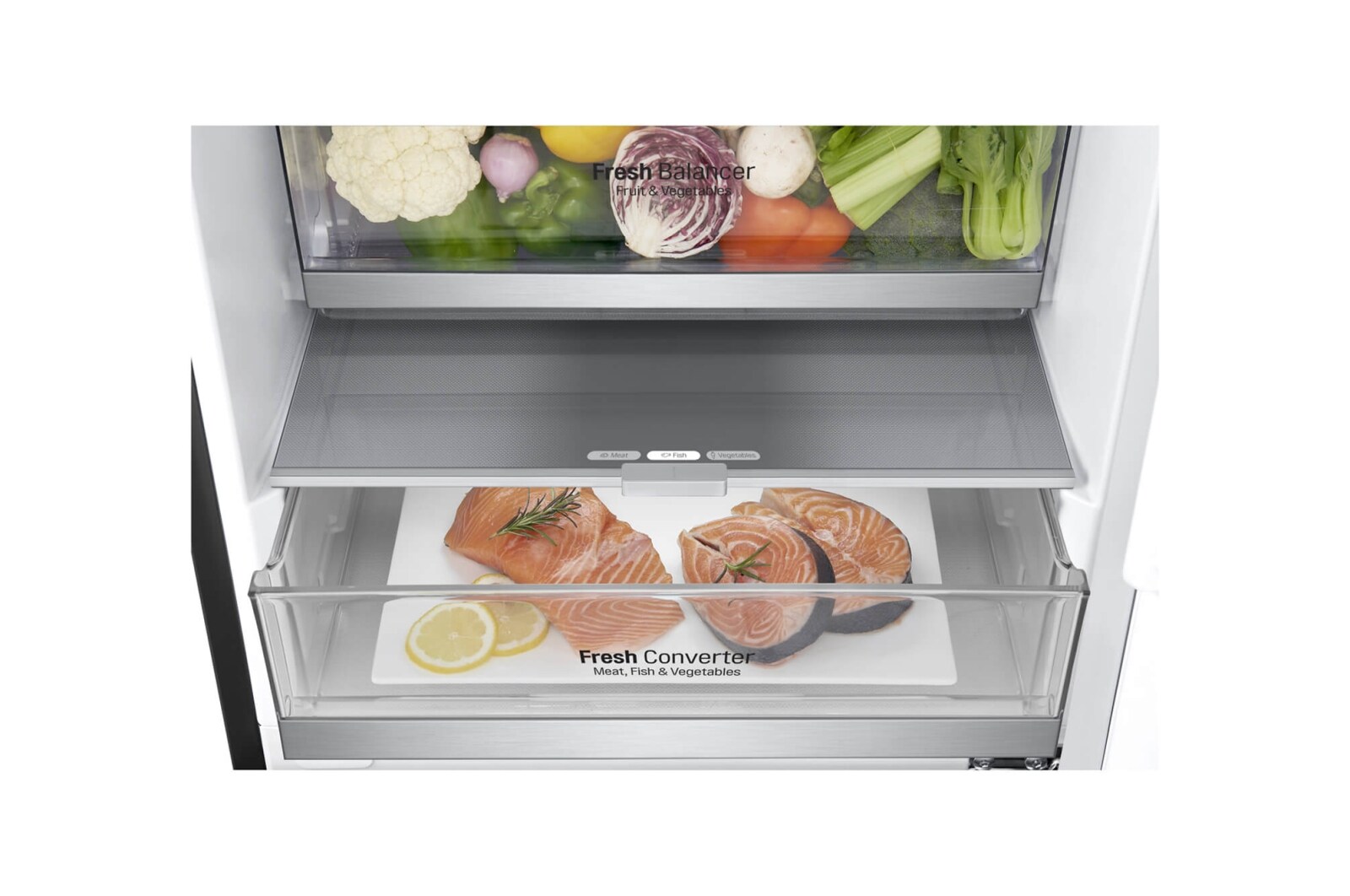 LG 2.03M 384L Kølefryseskab(Matte Black) - Energiklasse D, Door Cooling™ og Smart Diagnosis™ med Wi-Fi, GBB92MCAXP
