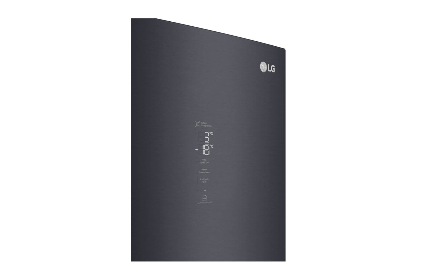 LG 2.03M 384L Kølefryseskab(Matte Black) - Energiklasse D, Door Cooling™ og Smart Diagnosis™ med Wi-Fi, GBB92MCAXP