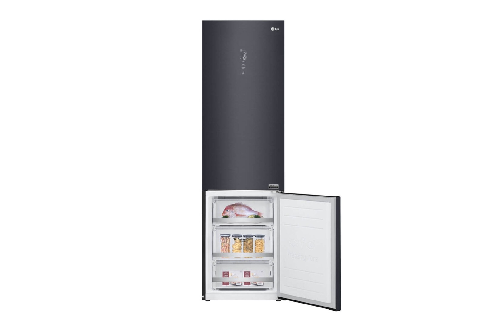 LG 2.03M 384L Kølefryseskab(Matte Black) - Energiklasse D, Door Cooling™ og Smart Diagnosis™ med Wi-Fi, GBB92MCAXP