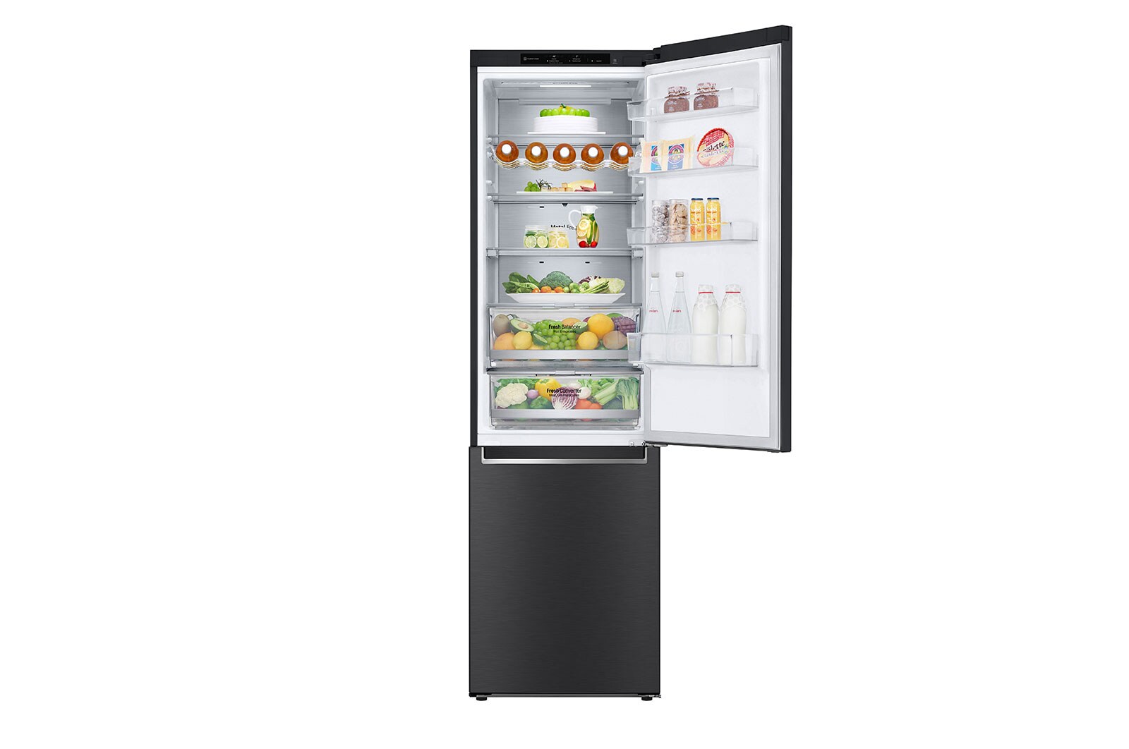 LG 2.03M 384L Kølefryseskab(Matte Black) - Energiklasse A, GBB92MCB2P