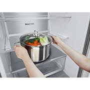 LG 2.03M 384L Kølefryseskab(Stainless Steel) - Energiklasse B, DoorCooling™ og Smart Diagnosis™ med Wi-Fi, GBB92STABP
