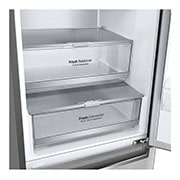 LG 2.03M 384L Kølefryseskab(Noble Steel) - Energiklasse D, Door Cooling™ og Smart Diagnosis™ med Wi-Fi, GBB92STAXP