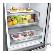 LG 2.03M 384L Kølefryseskab(Noble Steel) - Energiklasse D, Door Cooling™ og Smart Diagnosis™ med Wi-Fi, GBB92STAXP