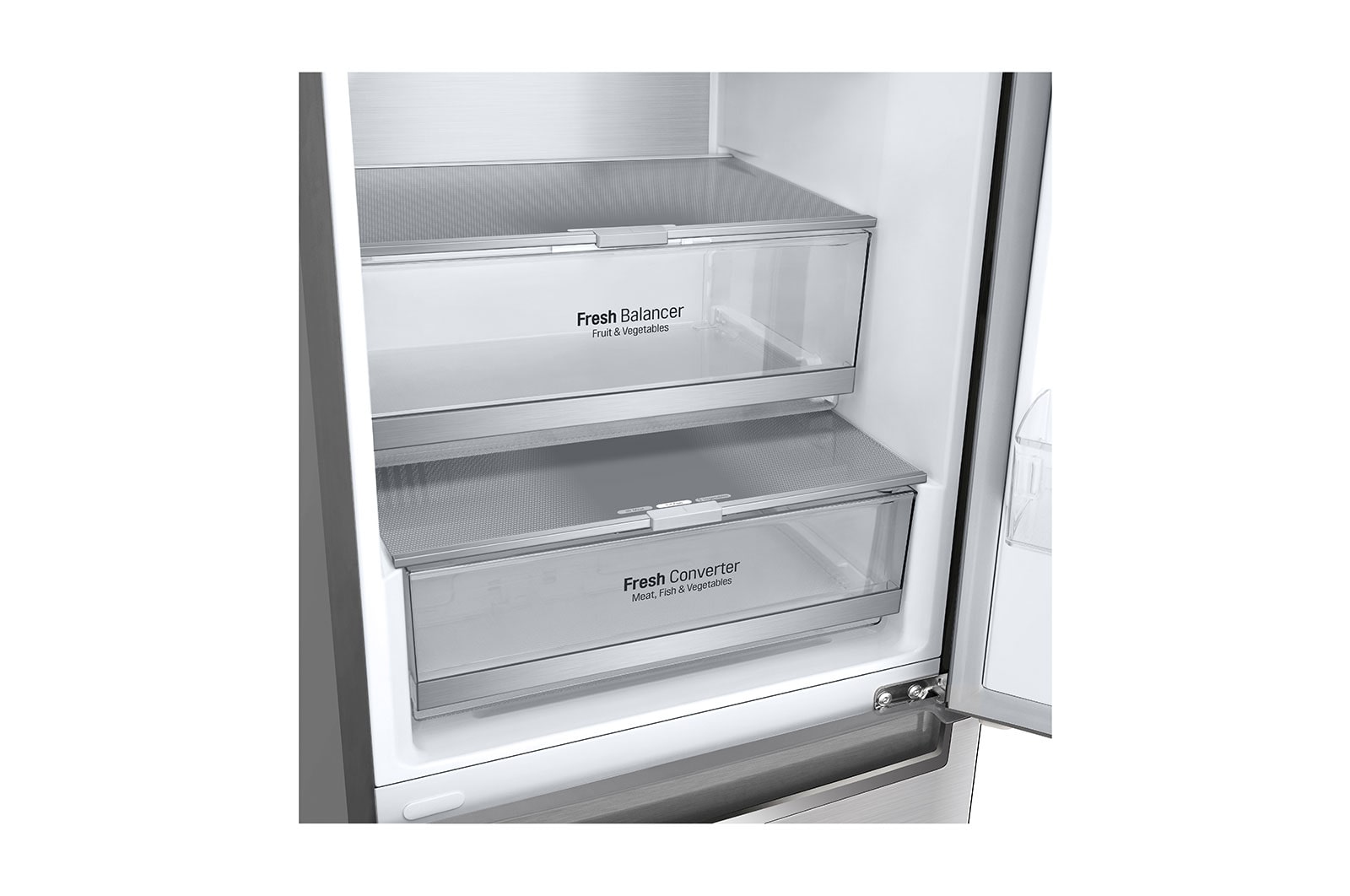 LG 2.03M 384L Kølefryseskab(Noble Steel) - Energiklasse D, Door Cooling™ og Smart Diagnosis™ med Wi-Fi, GBB92STAXP