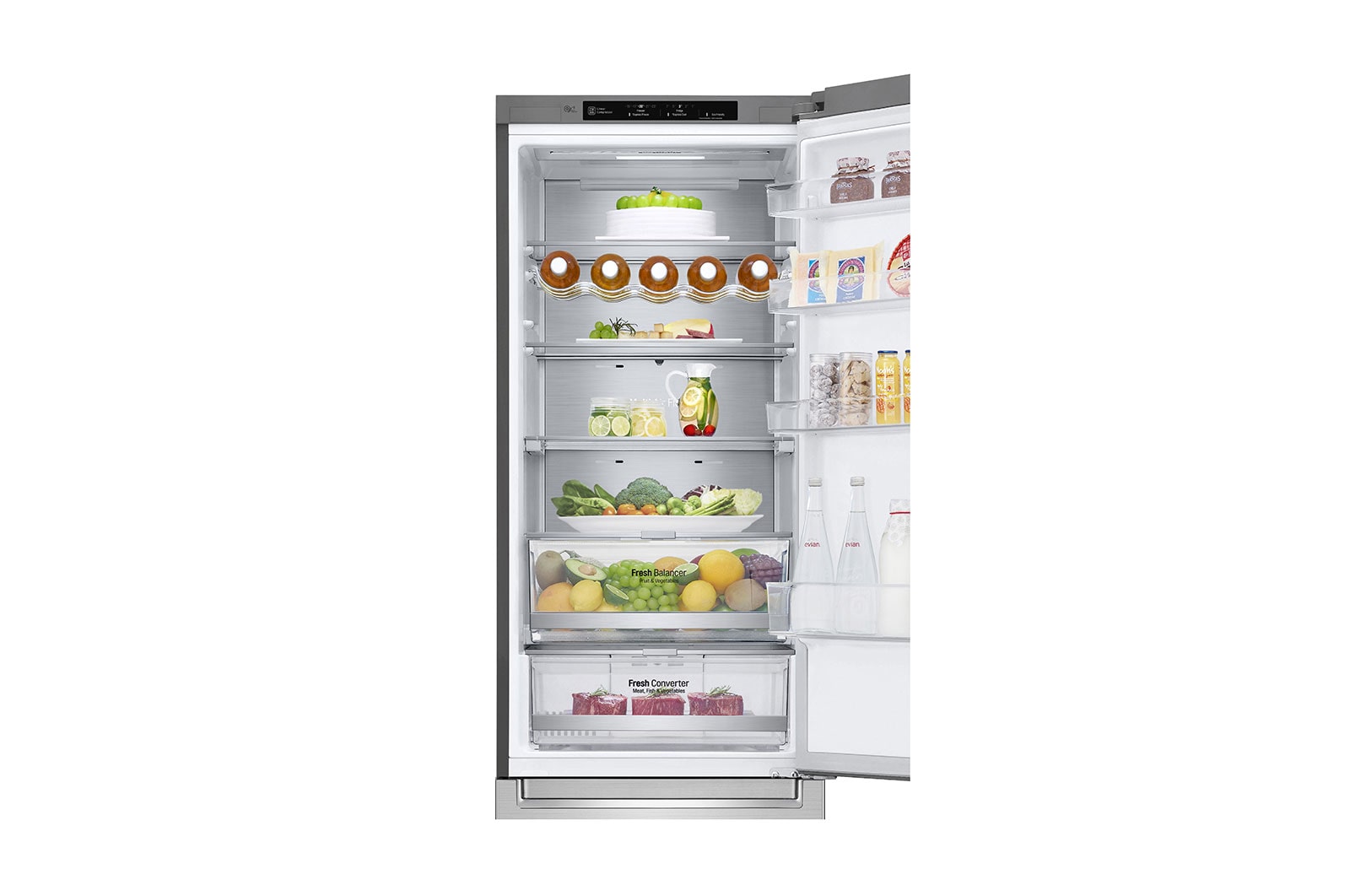 LG 2.03M 384L Kølefryseskab(Noble Steel) - Energiklasse A, Door Cooling™ og Smart Diagnosis™ , GBB92STBAP