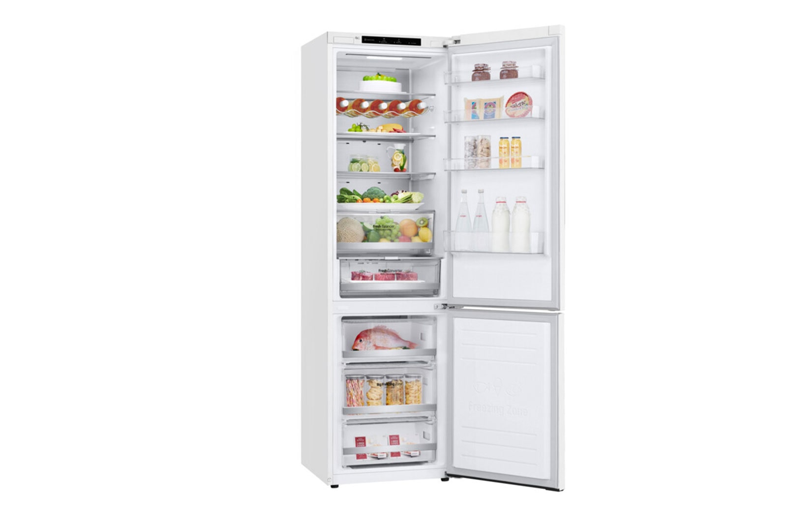 LG 2.03M 384L Kølefryseskab(Hvid) - Energiklasse A, Door Cooling™ og Smart Diagnosis™ , GBB92SWBAN
