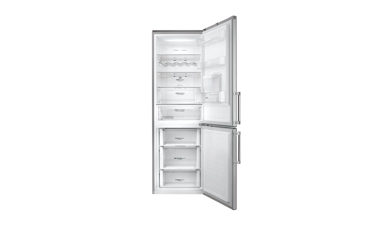 LG Ny Køle-/fryseskabe med Total No Frost og vanddispenser, 190cm (nettovolumen 318 liter), GBF59PZFZB