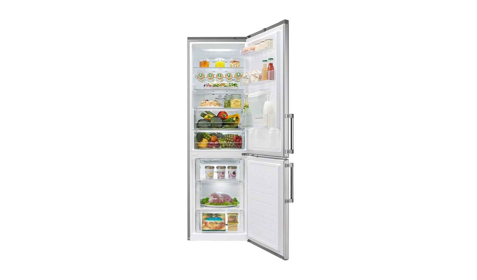 LG Ny Køle-/fryseskabe med Total No Frost og vanddispenser, 190cm (nettovolumen 318 liter), GBF59PZFZB