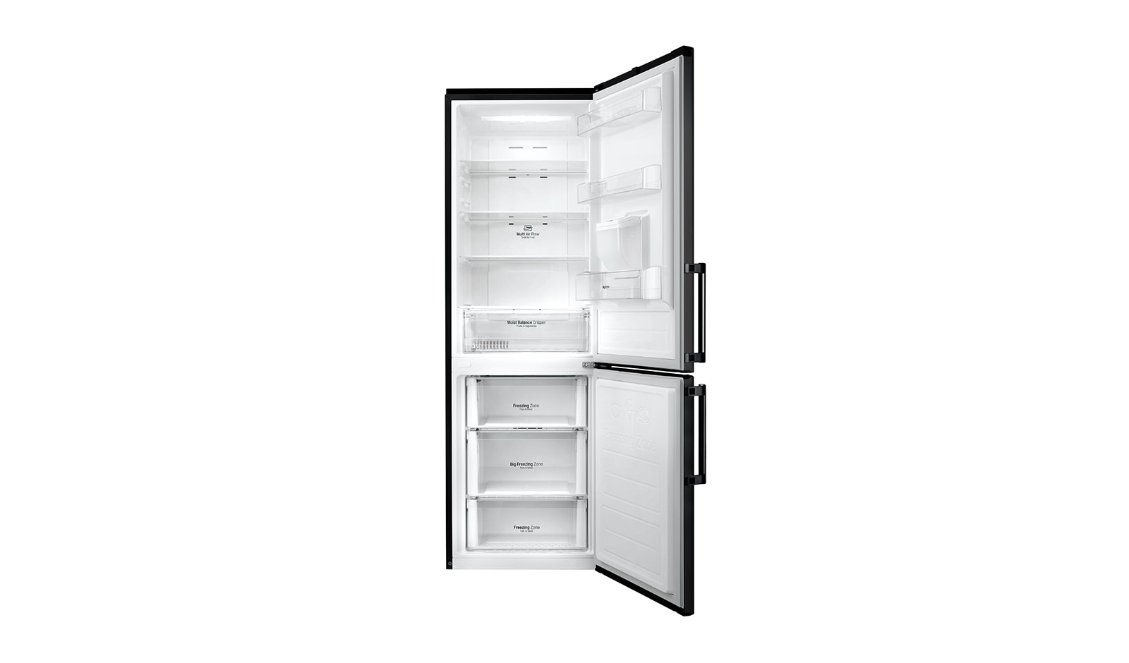 LG Ny Køle-/fryseskabe med Total No Frost og vanddispenser, 190cm (nettovolumen 318 liter), GBF59WBDZB