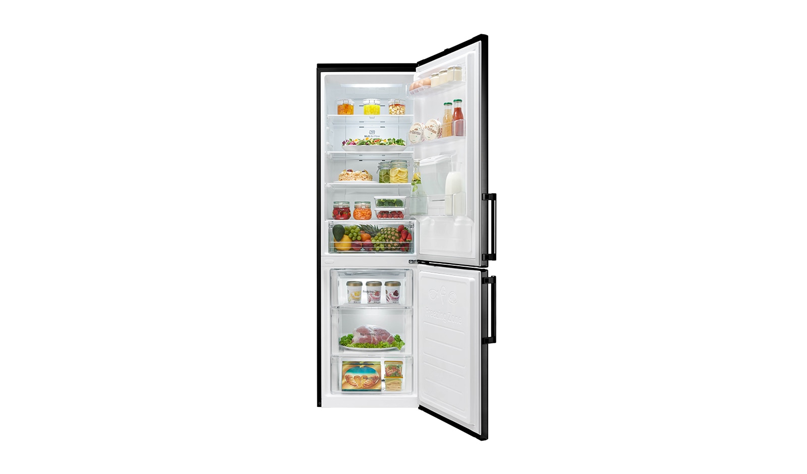 LG Ny Køle-/fryseskabe med Total No Frost og vanddispenser, 190cm (nettovolumen 318 liter), GBF59WBDZB