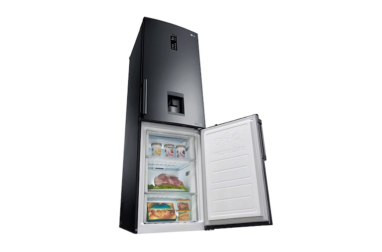 LG Ny Køle-/fryseskabe med Total No Frost og vanddispenser, 190cm (nettovolumen 318 liter), GBF59WBDZB