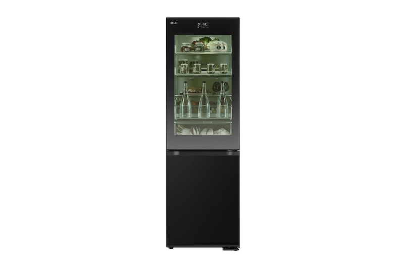 Visning forfra af 186M 352L Kølefryseskab(Essence Black) - Energiklasse D, InstaView™, Nature Fresh, Door Cooling+™ Smart Diagnosis™ med Wi-Fi GBG7190CEV