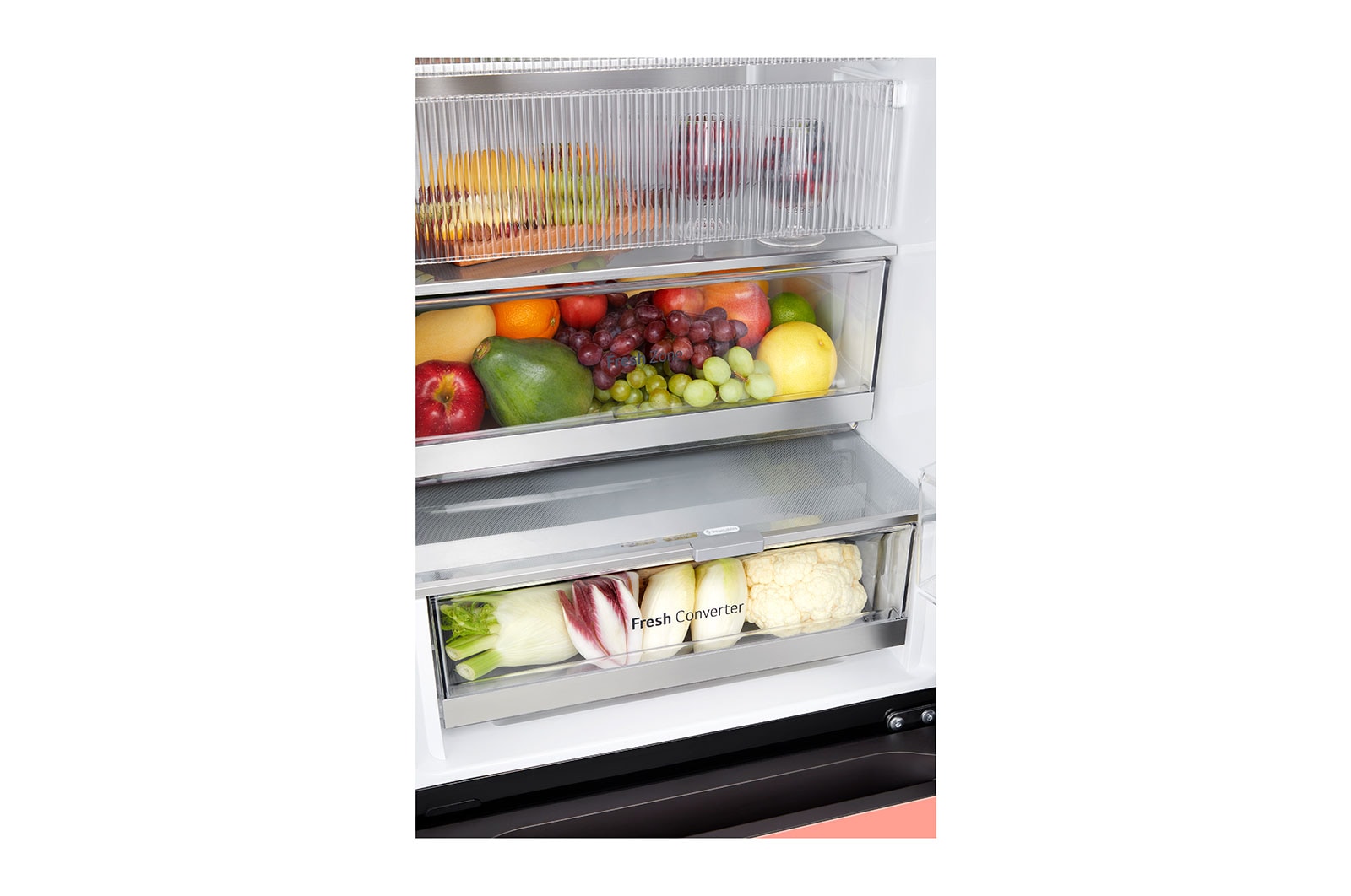 LG 186M 352L Kølefryseskab(Essence Black) - Energiklasse D, MoodUP™, InstaView™, Nature Fresh, Door Cooling+™ Smart Diagnosis™ med Wi-Fi, GBG719MDNN