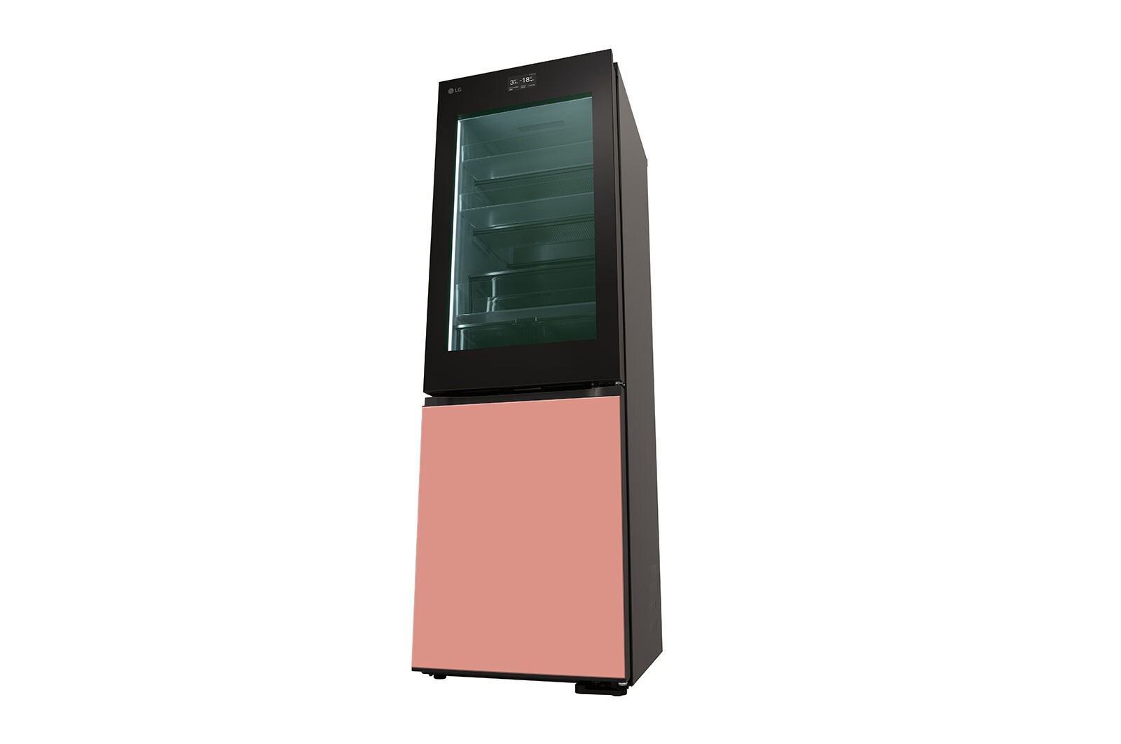 LG 186M 352L Kølefryseskab(Essence Black) - Energiklasse D, MoodUP™, InstaView™, Nature Fresh, Door Cooling+™ Smart Diagnosis™ med Wi-Fi, GBG719MDNN