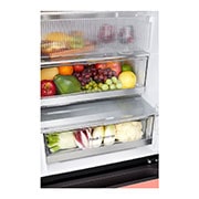 LG 186M 352L Kølefryseskab(Essence Black) - Energiklasse D, MoodUP™, InstaView™, Nature Fresh, Door Cooling+™ Smart Diagnosis™ med Wi-Fi, GBG719MDNN