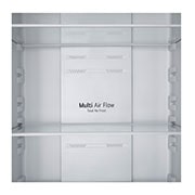 LG 1.86M 384L Kølefryseskab(Silver) - Energiklasse D,  Zero Clearance, Total No Frost, GBM21HSADH