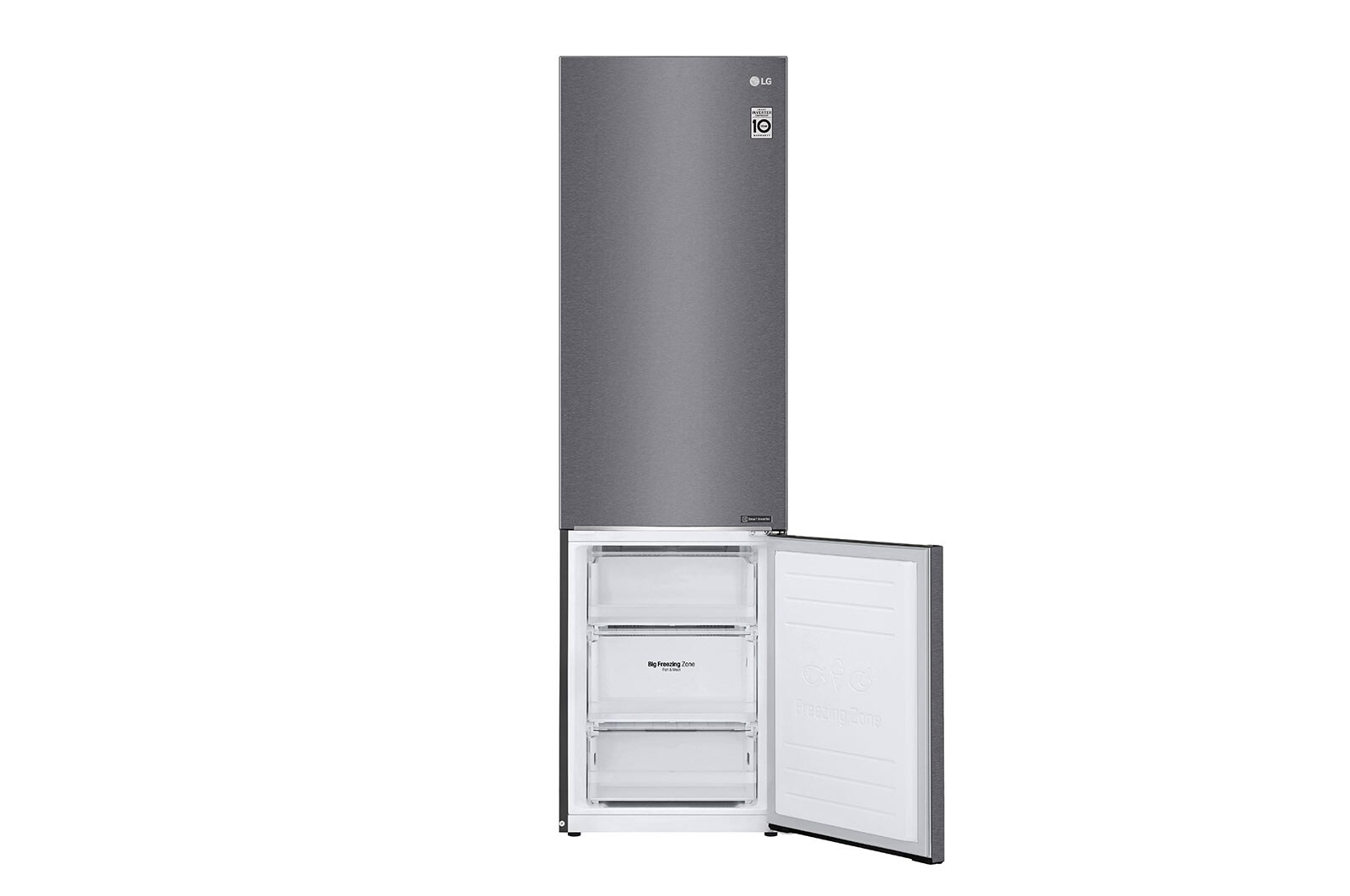 LG 2.03M 384L Kølefryseskab(Dark Silver) - Energiklasse E, Door Cooling™ , GBP32DSLZN
