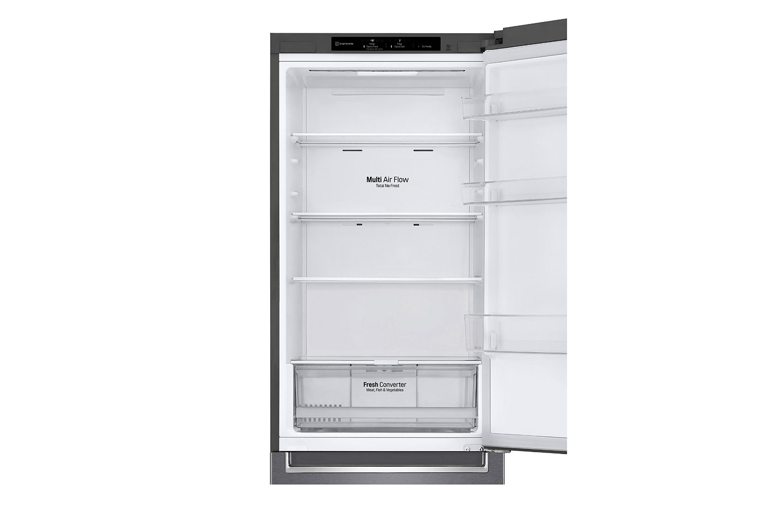 LG GBP61DSPGN 1.86M 341L Kølefryseskab(Dark Silver) - Energiklasse D, Door Cooling™og Smart Diagnosis™, GBP61DSPGN