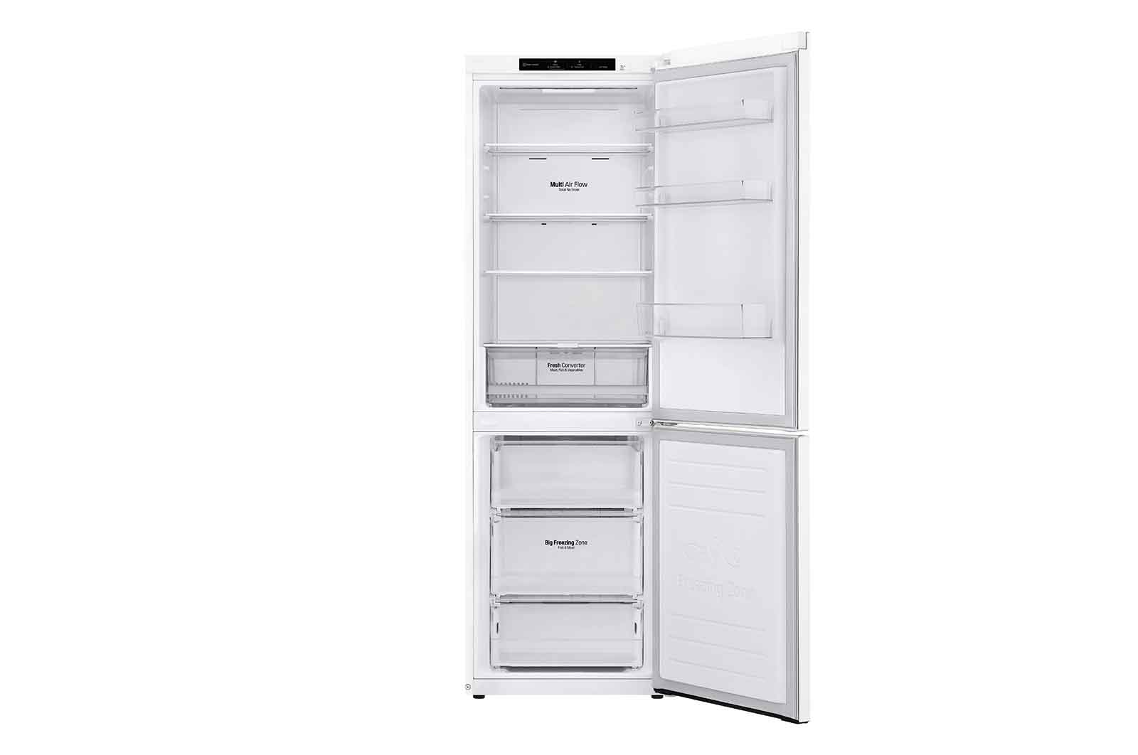 LG GBP61SWPGN 1.86M 341L Kølefryseskab(Hvid) - Energiklasse D, Door Cooling™og Smart Diagnosis™, GBP61SWPGN