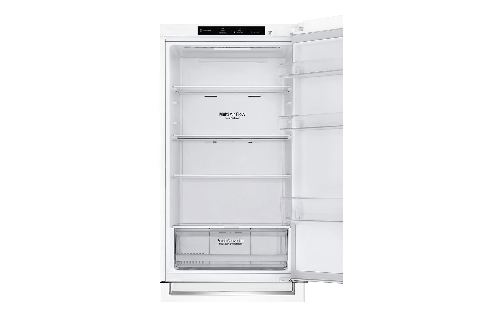 LG GBP61SWPGN 1.86M 341L Kølefryseskab(Hvid) - Energiklasse D, Door Cooling™og Smart Diagnosis™, GBP61SWPGN