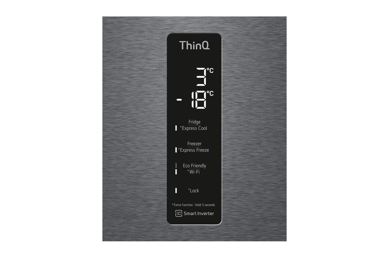 LG 2.03M 384L Kølefryseskab(Dark Silver) - Energiklasse C, Door Cooling™ og Smart Diagnosis™ med Wi-Fi, GBP62DSXCC1