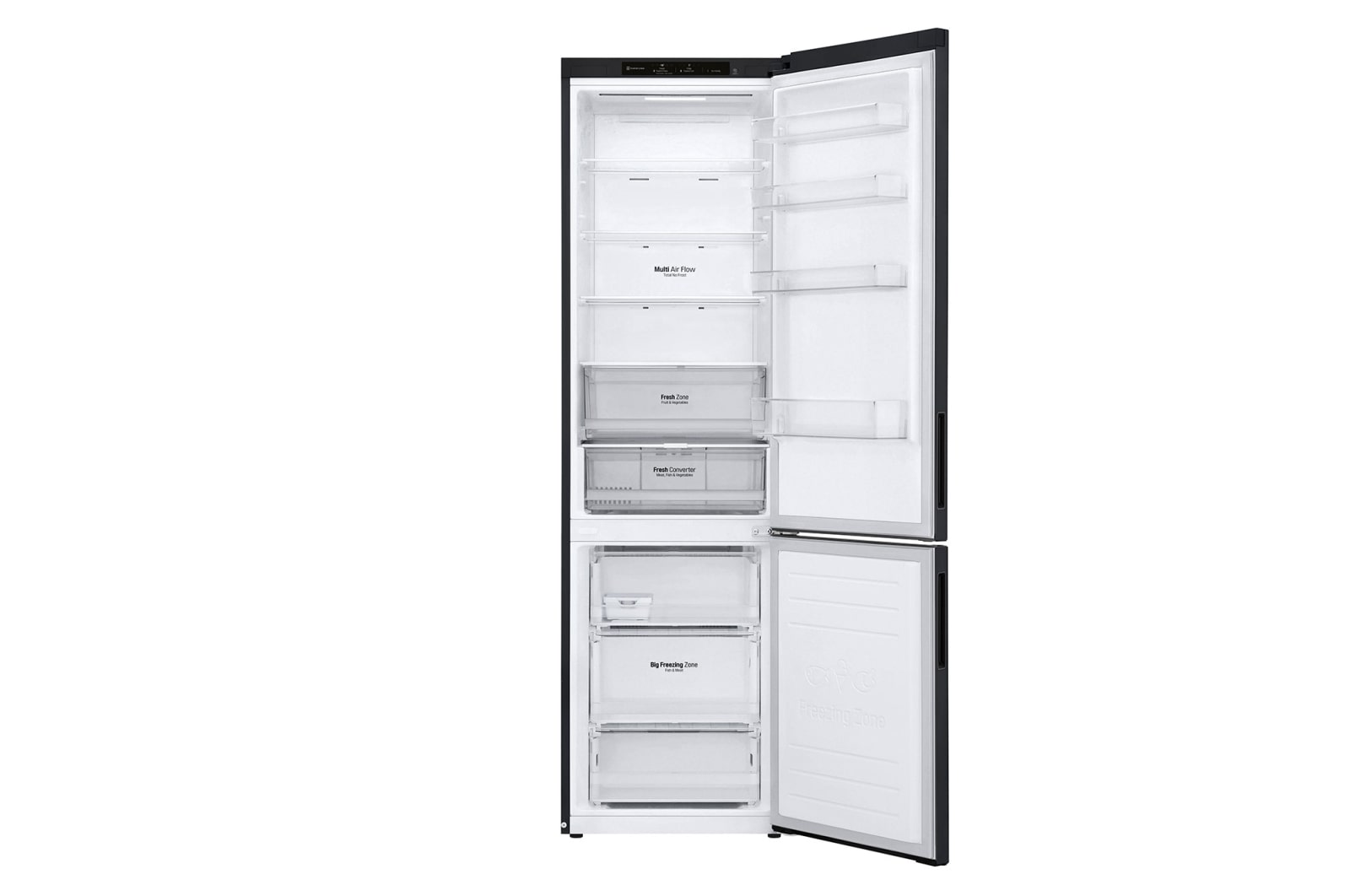 LG 2.03M 384L Kølefryseskab(Matte Black) - Energiklasse A, GBP62MCNAC