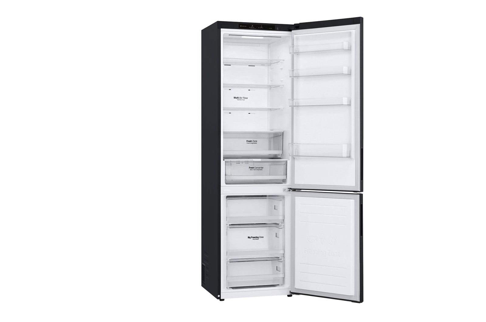 LG 2.03M 384L Kølefryseskab(Matte Black) - Energiklasse A, GBP62MCNAC