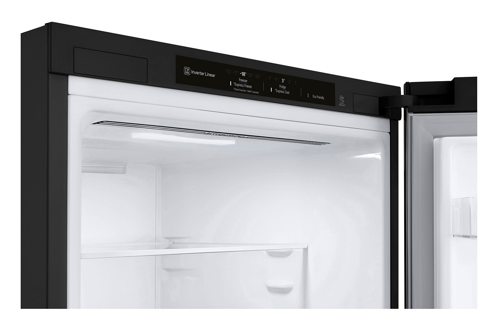 LG 2.03M 384L Kølefryseskab(Matte Black Stainless Steel) - Energiklasse B, Nature Fresh, Door Cooling+™ og Smart Diagnosis™, GBP62MCNBC