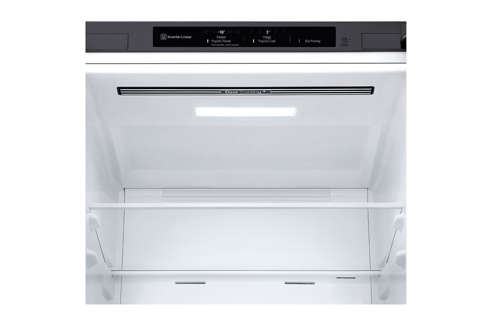 LG 2.03M 384L Kølefryseskab(Shiny Steel) - Energiklasse B, Nature Fresh, Door Cooling+™ og Smart Diagnosis™, GBP62PZNBC