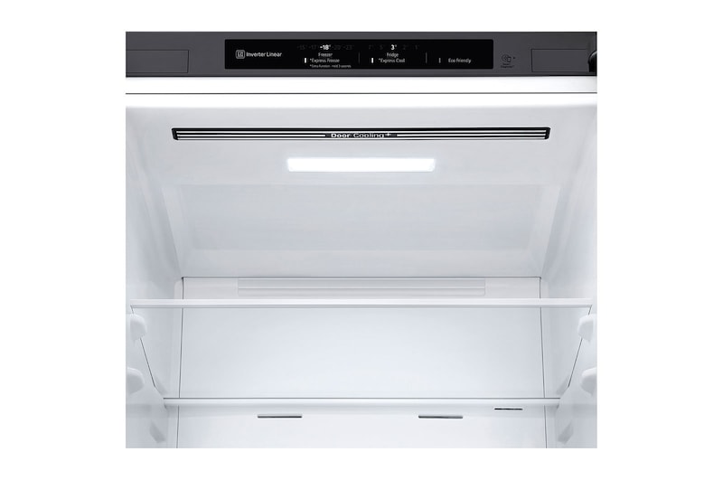 LG 2.03M 384L Kølefryseskab(Shiny Steel) - Energiklasse B, Nature Fresh, Door Cooling+™ og Smart Diagnosis™, GBP62PZNBC