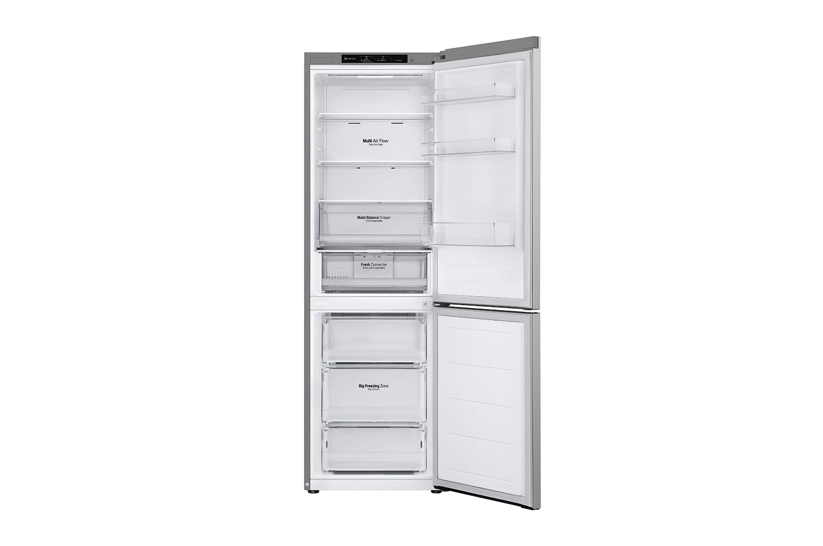 LG 1.86M 344L Kølefryseskab(Prime Silver) - Energiklasse D, GBV3100DPY
