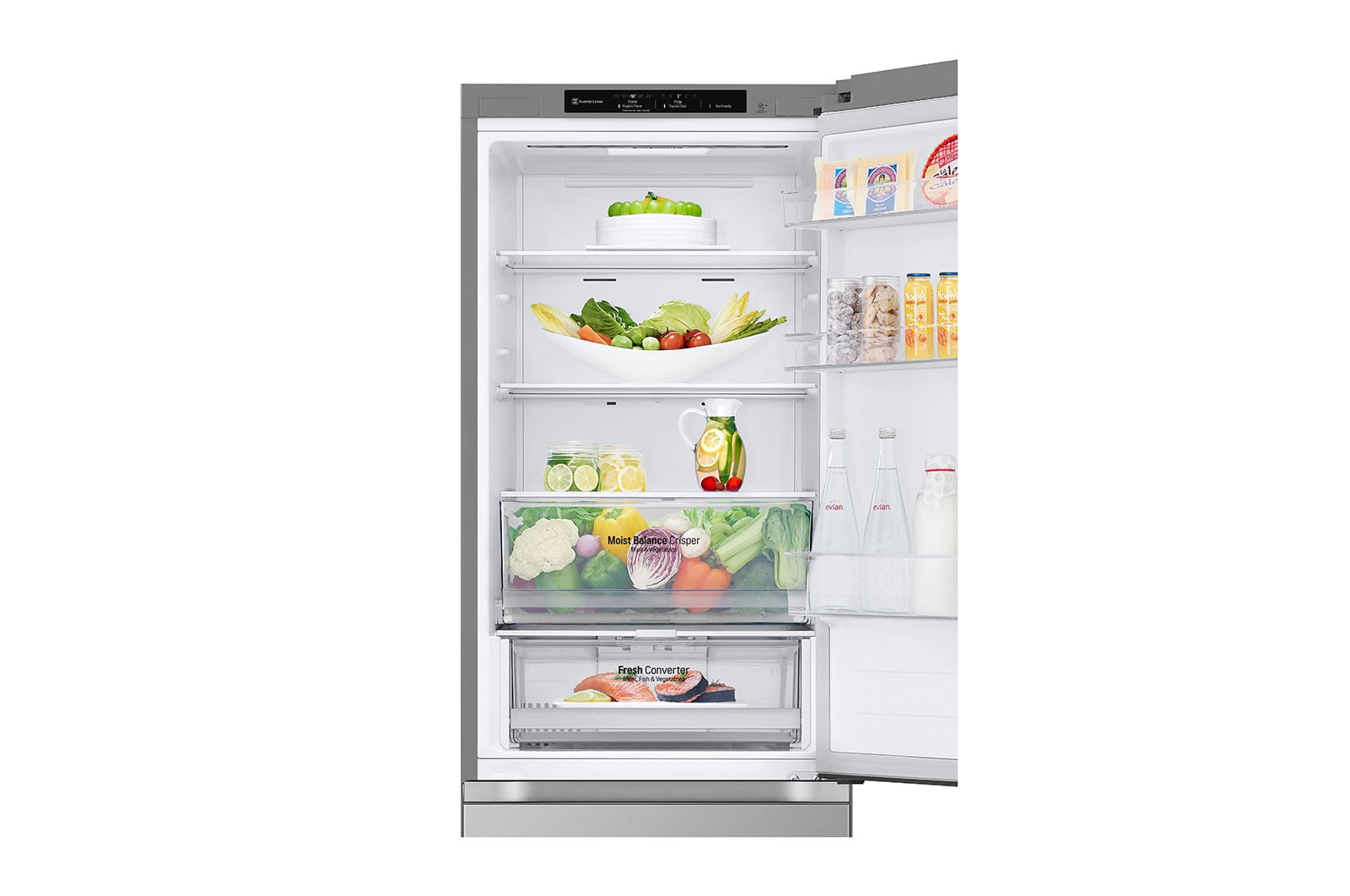 LG 1.86M 344L Kølefryseskab(Prime Silver) - Energiklasse D, GBV3100DPY