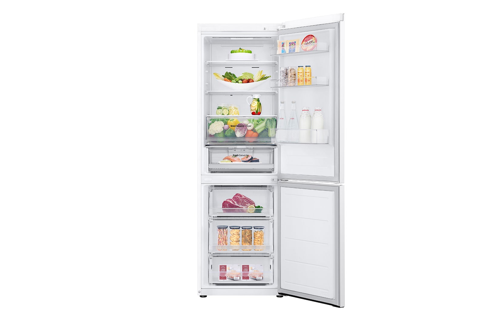 1.86M 344L Kølefryseskab(Hvid) - Energiklasse E, Nature Fresh, Door Cooling+™ og Smart Diagnosis™