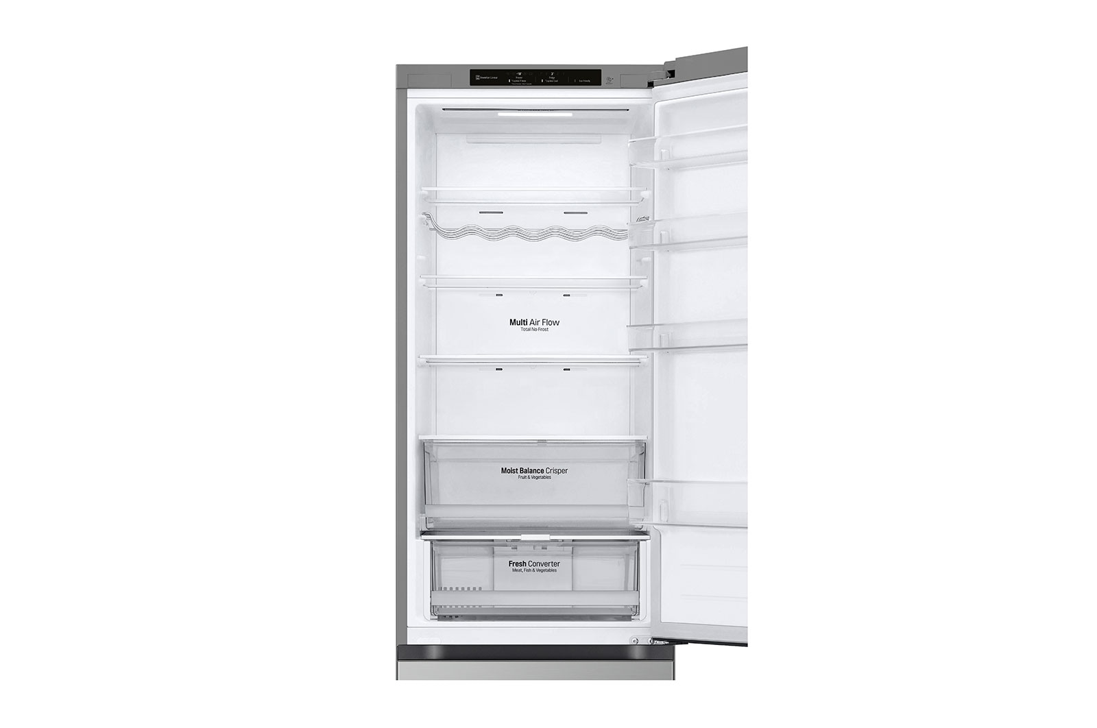LG 2.03M 387L Kølefryseskab(Prime Silver) - Energiklasse D, GBV3200DPY