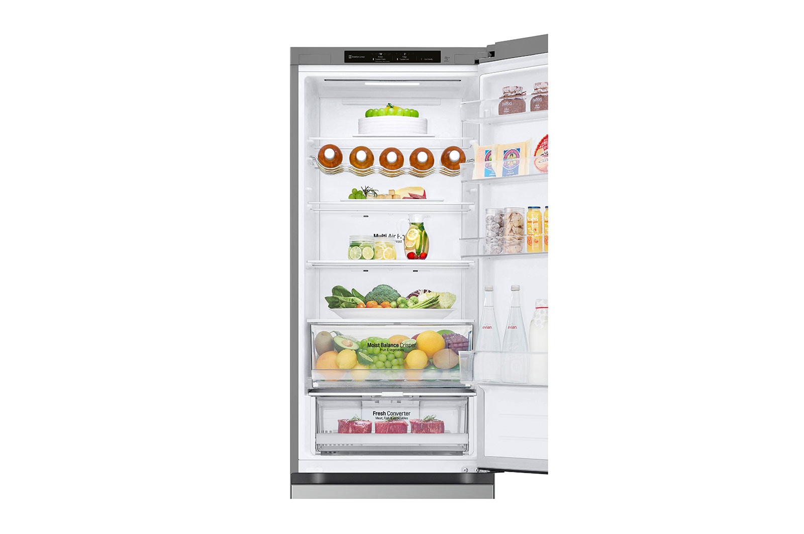 LG 2.03M 387L Kølefryseskab(Prime Silver) - Energiklasse D, GBV3200DPY