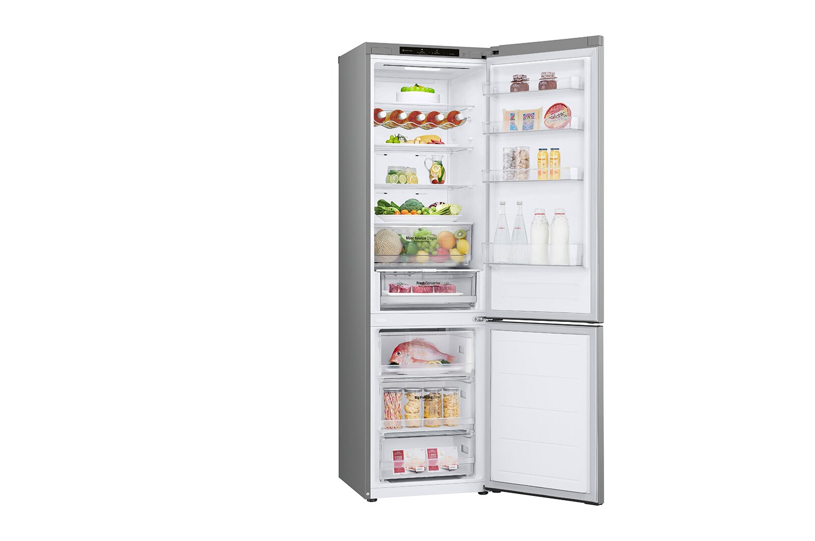 LG 2.03M 387L Kølefryseskab(Prime Silver) - Energiklasse D, GBV3200DPY