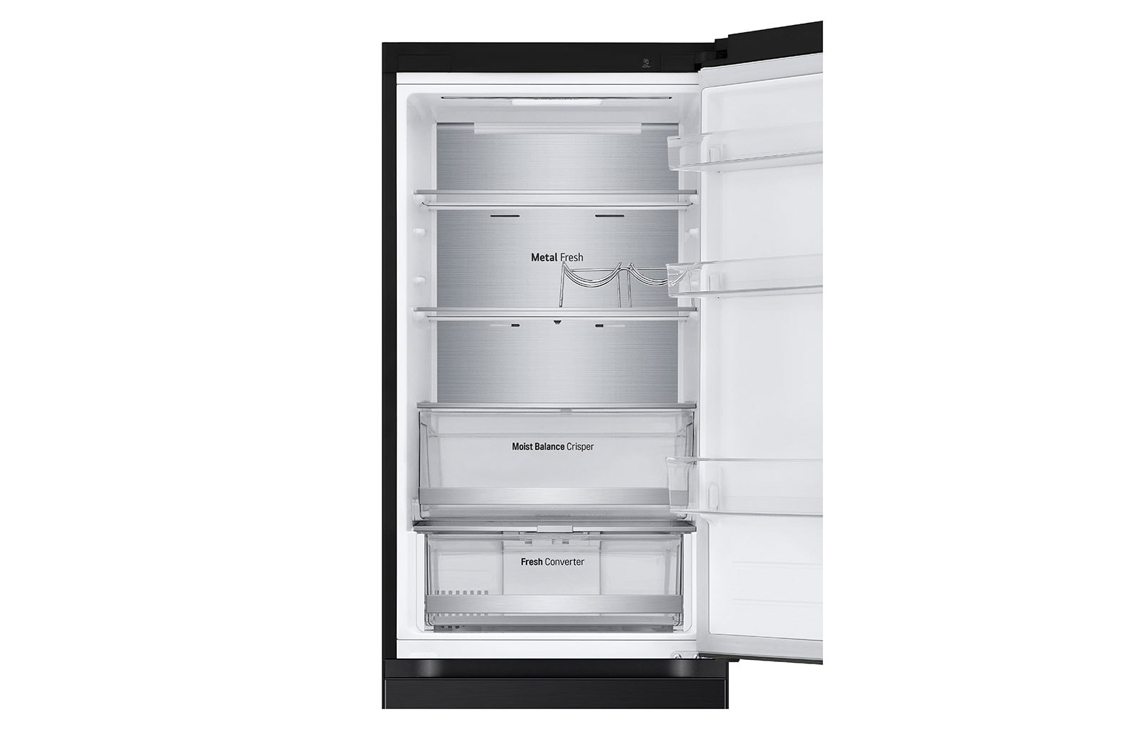 LG 1.86M 344L Kølefryseskab(Essence Matte Black) - Energiklasse D, Nature Fresh, Door Cooling+™ og Smart Diagnosis™ med Wi-Fi, GBV5150DEP