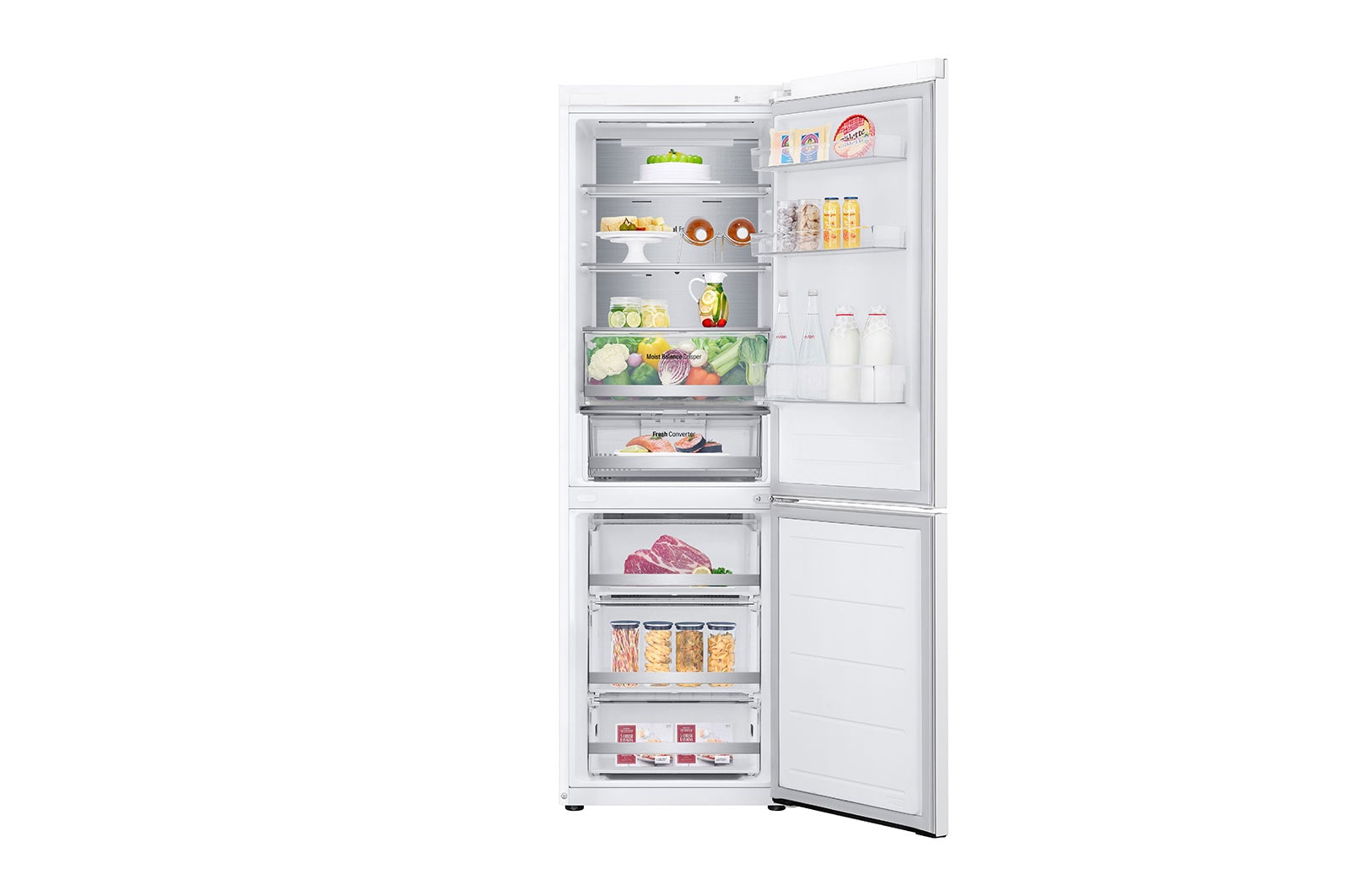 LG 1.86M 344L Kølefryseskab(Hvid) - Energiklasse D, Door Cooling™ og Smart Diagnosis™ med Wi-Fi, GBV5150DSW