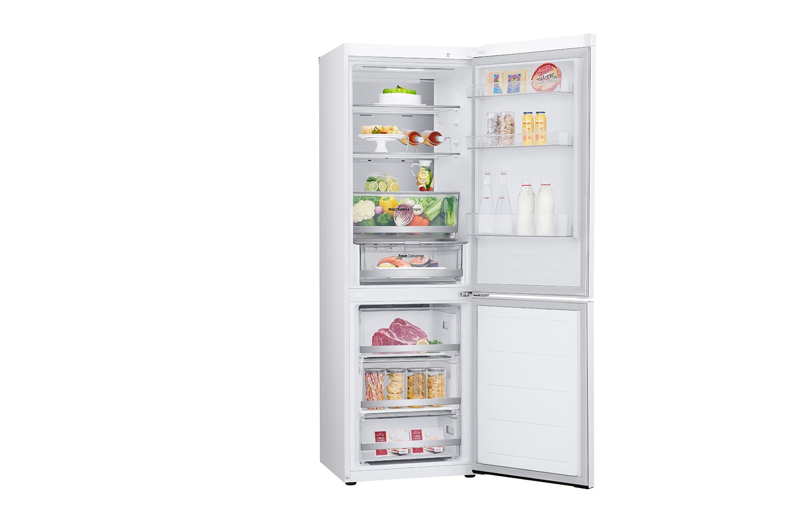 LG 1.86M 344L Kølefryseskab(Hvid) - Energiklasse D, Door Cooling™ og Smart Diagnosis™ med Wi-Fi, GBV5150DSW
