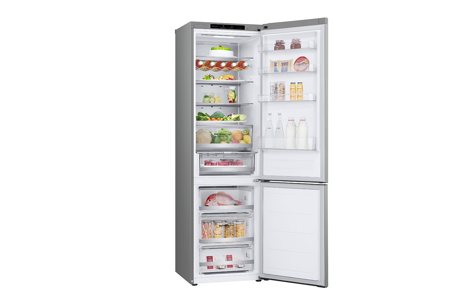 LG 2.03M 387L Kølefryseskab(Prime Silver) - Energiklasse D, GBV5240DPY